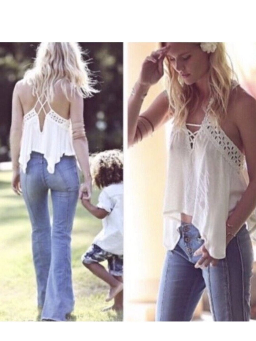 Rare Free People Willow flare Jean sz 27 tall